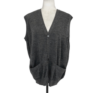 Scala Milano grey wool-blend vest, NWT